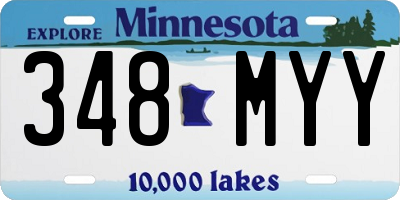 MN license plate 348MYY