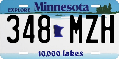 MN license plate 348MZH