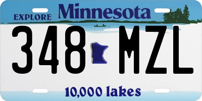 MN license plate 348MZL