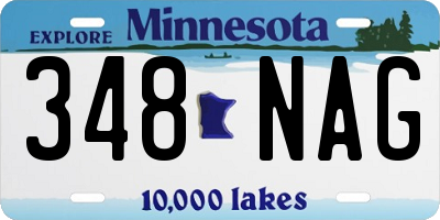 MN license plate 348NAG