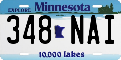 MN license plate 348NAI