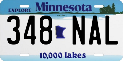 MN license plate 348NAL