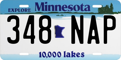 MN license plate 348NAP