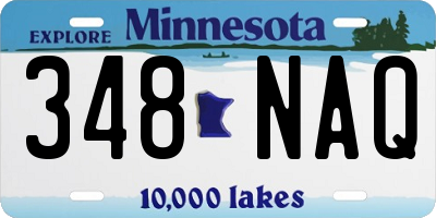 MN license plate 348NAQ