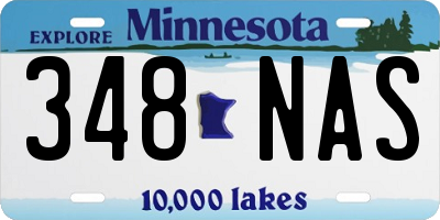 MN license plate 348NAS