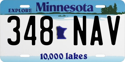 MN license plate 348NAV