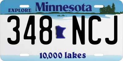 MN license plate 348NCJ