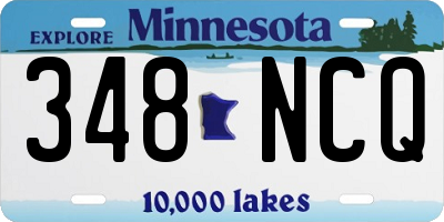 MN license plate 348NCQ