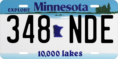 MN license plate 348NDE