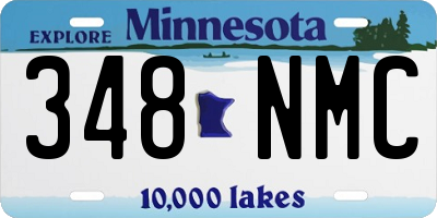 MN license plate 348NMC