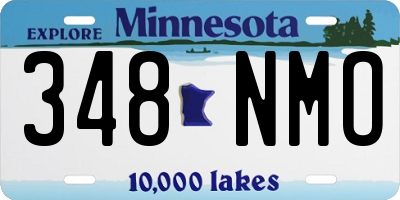 MN license plate 348NMO