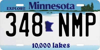 MN license plate 348NMP