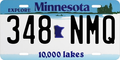 MN license plate 348NMQ