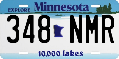 MN license plate 348NMR