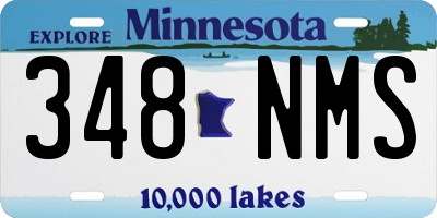 MN license plate 348NMS
