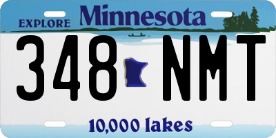MN license plate 348NMT