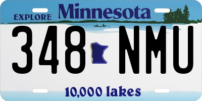 MN license plate 348NMU