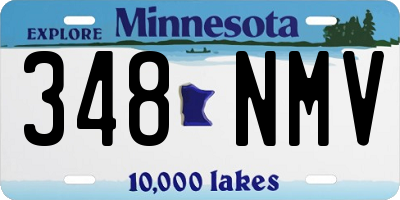 MN license plate 348NMV