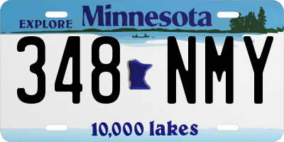 MN license plate 348NMY