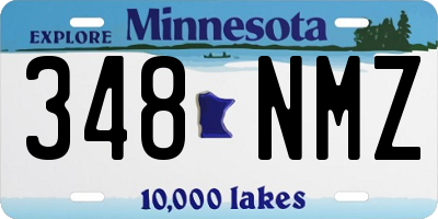 MN license plate 348NMZ