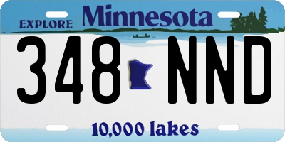 MN license plate 348NND