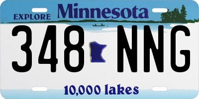 MN license plate 348NNG