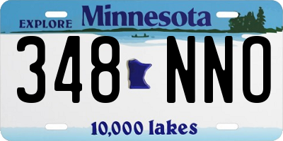 MN license plate 348NNO