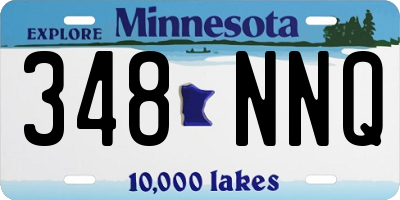 MN license plate 348NNQ