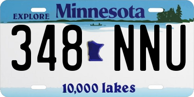MN license plate 348NNU