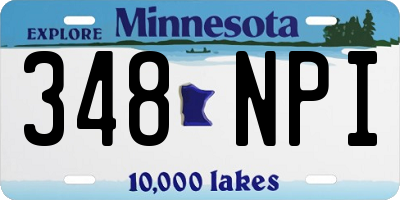 MN license plate 348NPI