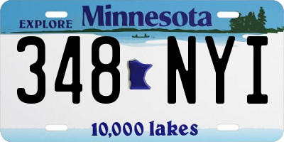 MN license plate 348NYI