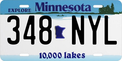 MN license plate 348NYL