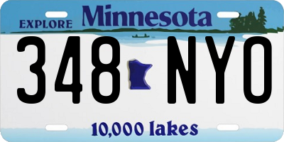 MN license plate 348NYO