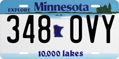 MN license plate 348OVY