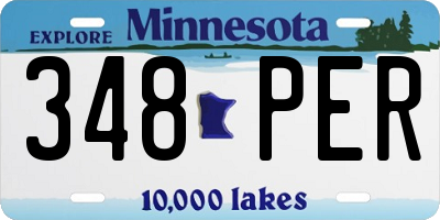 MN license plate 348PER