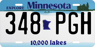 MN license plate 348PGH