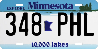 MN license plate 348PHL