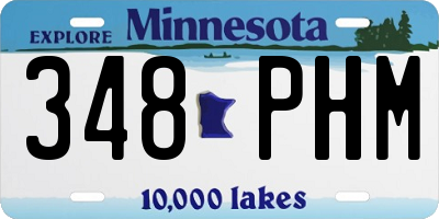 MN license plate 348PHM