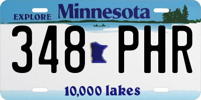 MN license plate 348PHR