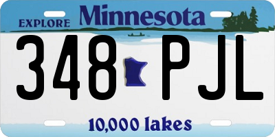 MN license plate 348PJL