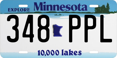 MN license plate 348PPL