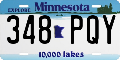 MN license plate 348PQY