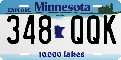 MN license plate 348QQK