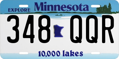 MN license plate 348QQR