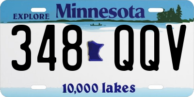 MN license plate 348QQV