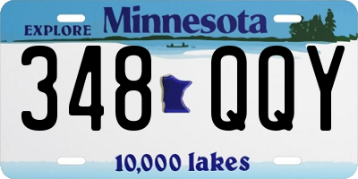 MN license plate 348QQY