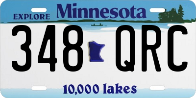 MN license plate 348QRC