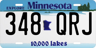 MN license plate 348QRJ