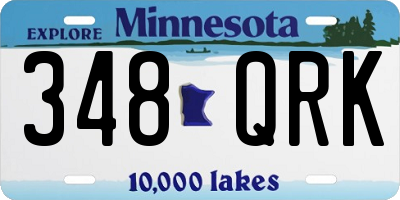 MN license plate 348QRK