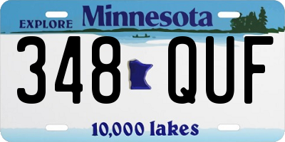 MN license plate 348QUF